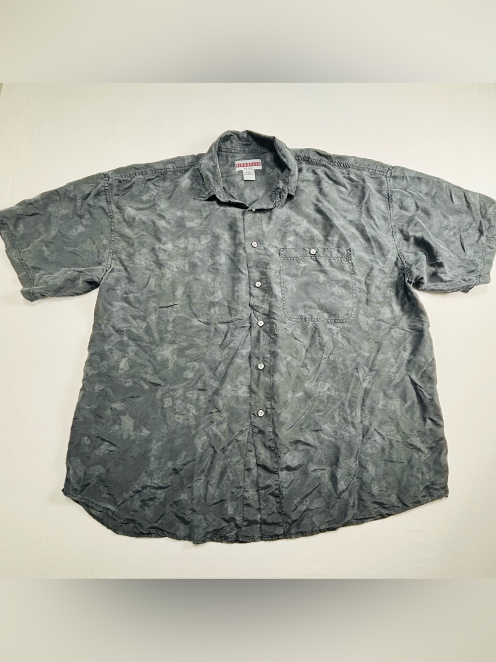 Unbranded Men’s Slate Gray Short-Sleeve Button-Up Shirt